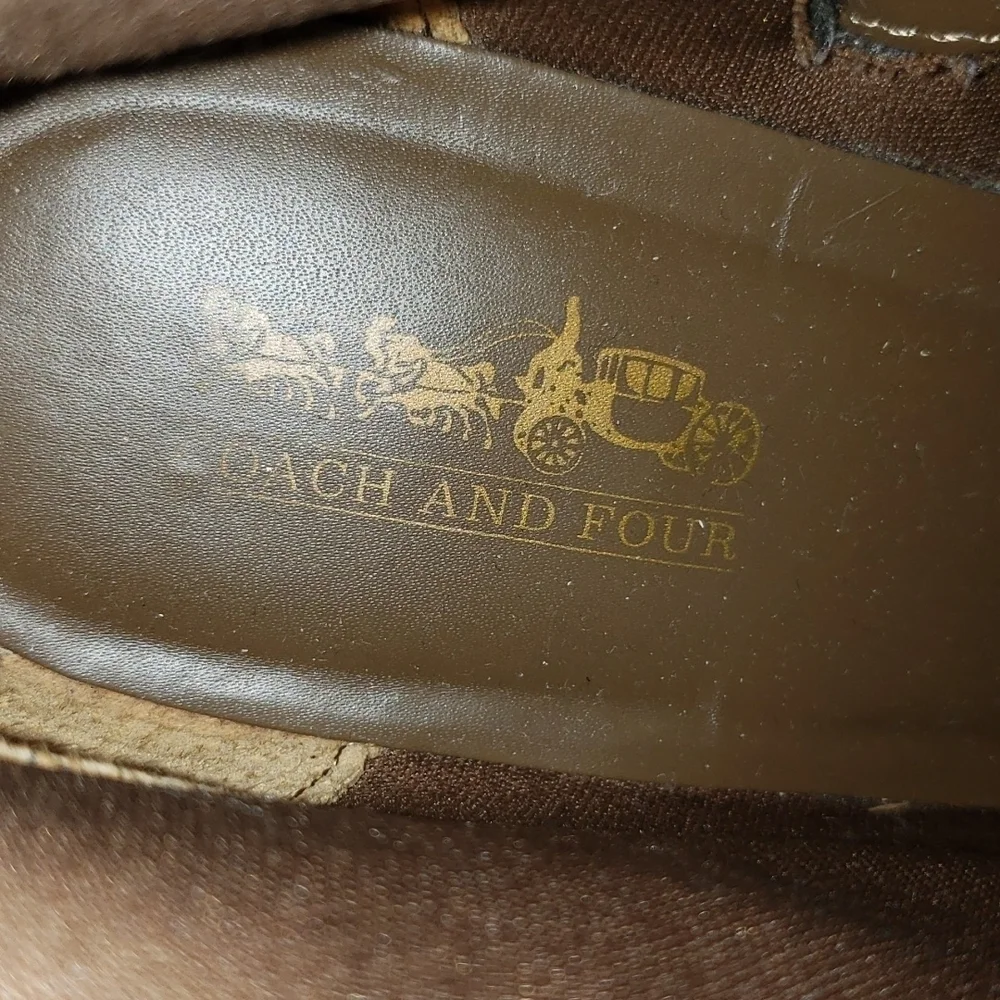 Coach and‎ Four Ivory Buckle Strap Ankle Boots